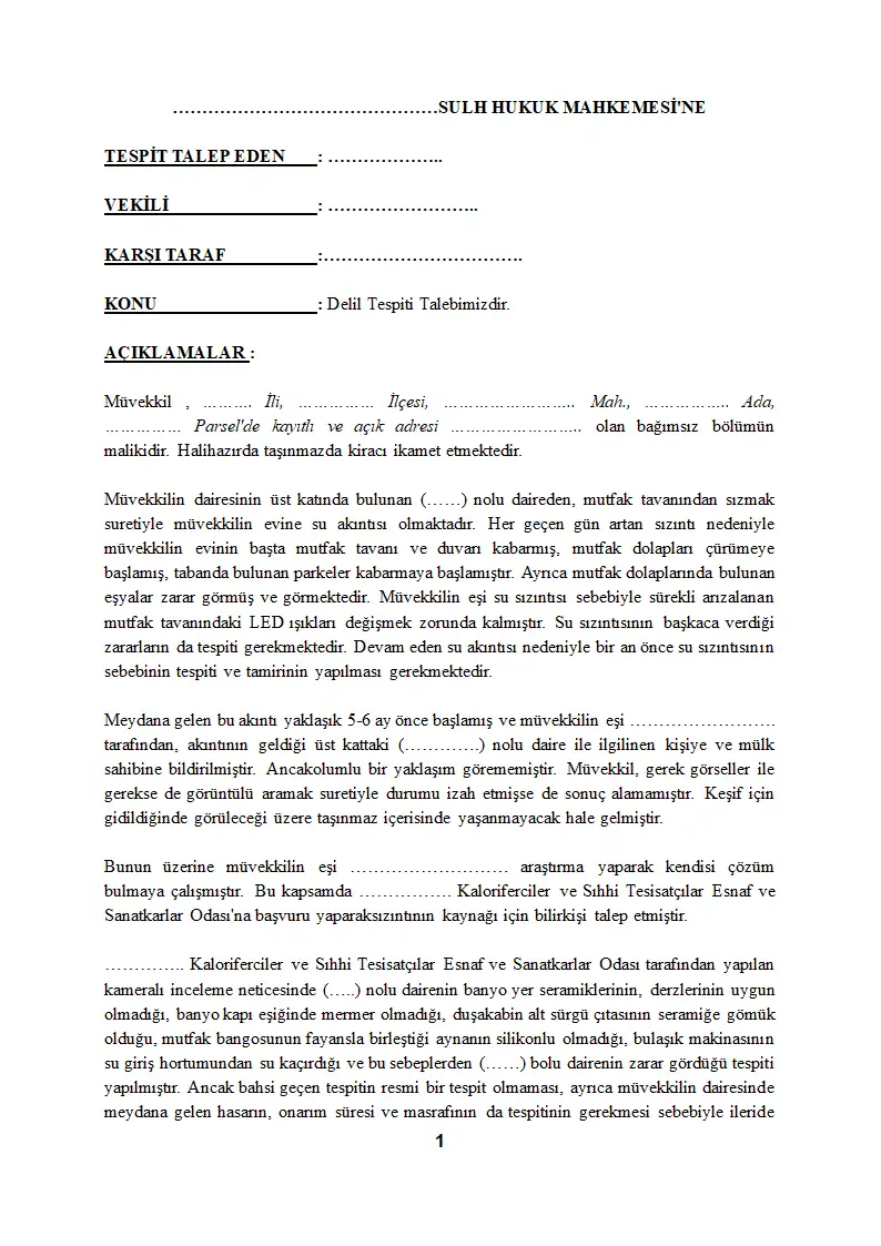 Evrak sayfa 1.
