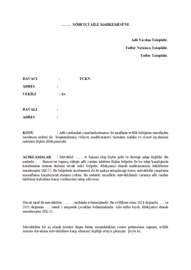 Evrak sayfa 1.