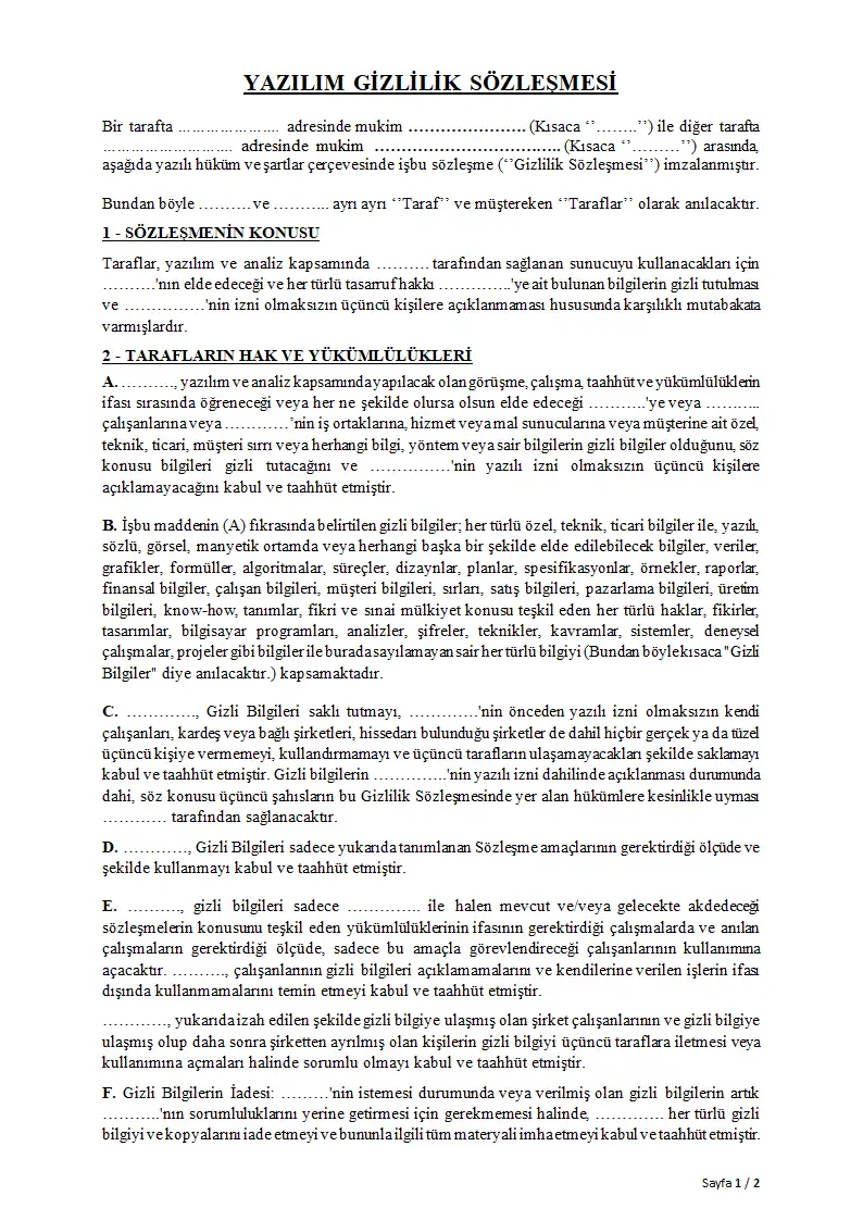 Evrak sayfa 1.