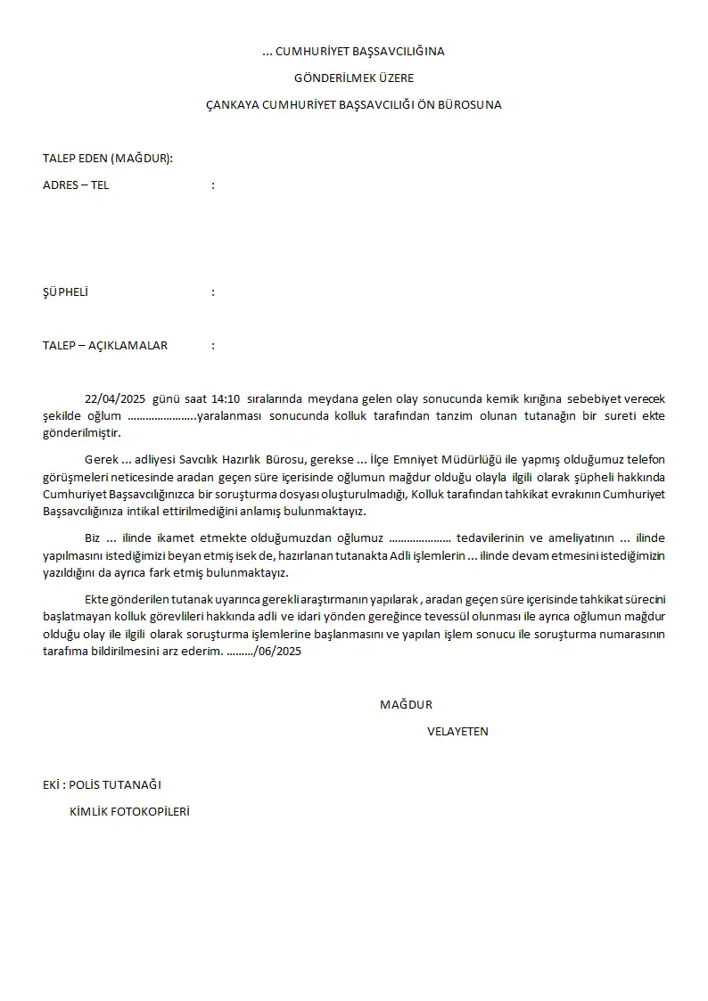 Evrak sayfa 1.