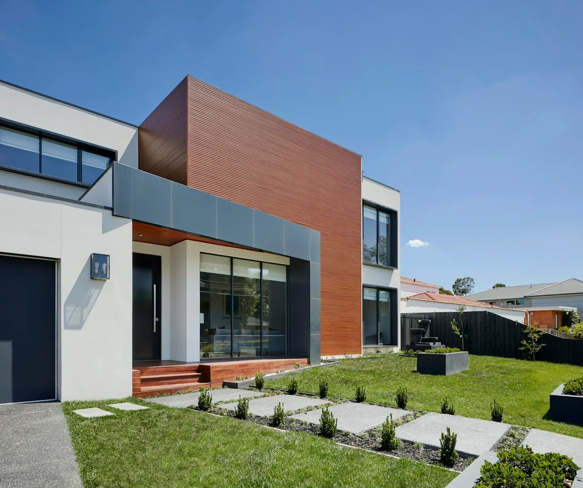 Welcoming modern home surrounded by thoughtful landscaping